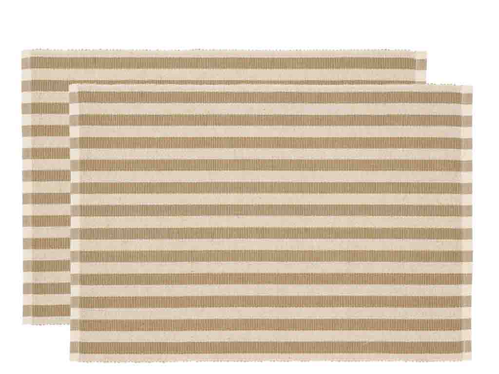 STRIPE Dækkeserviet Beige