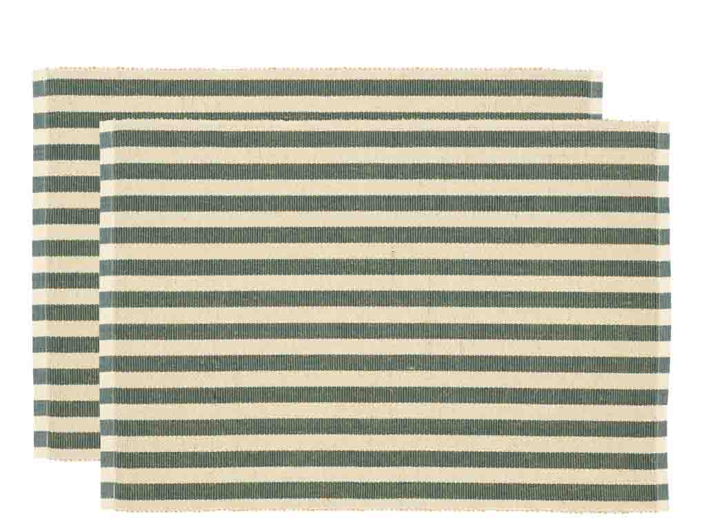 STRIPE Dækkeserviet Grøn