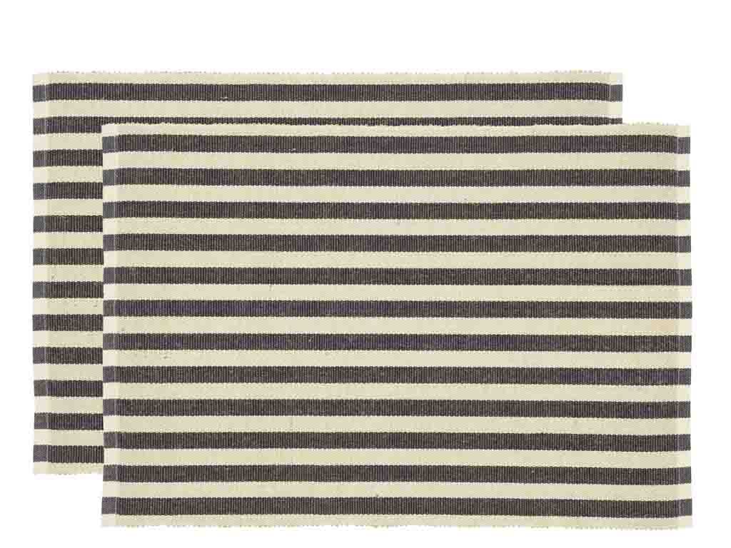 STRIPE Dækkeserviet Grå
