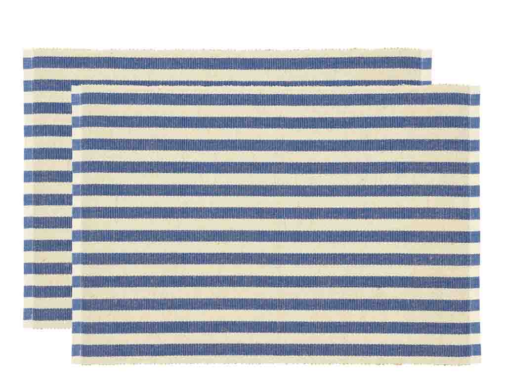 STRIPE Dækkeserviet Blå