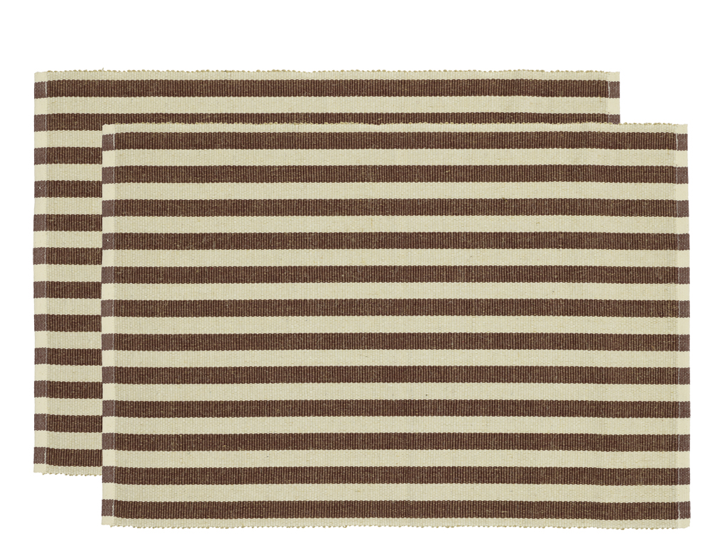 STRIPE Dækkeserviet Brun