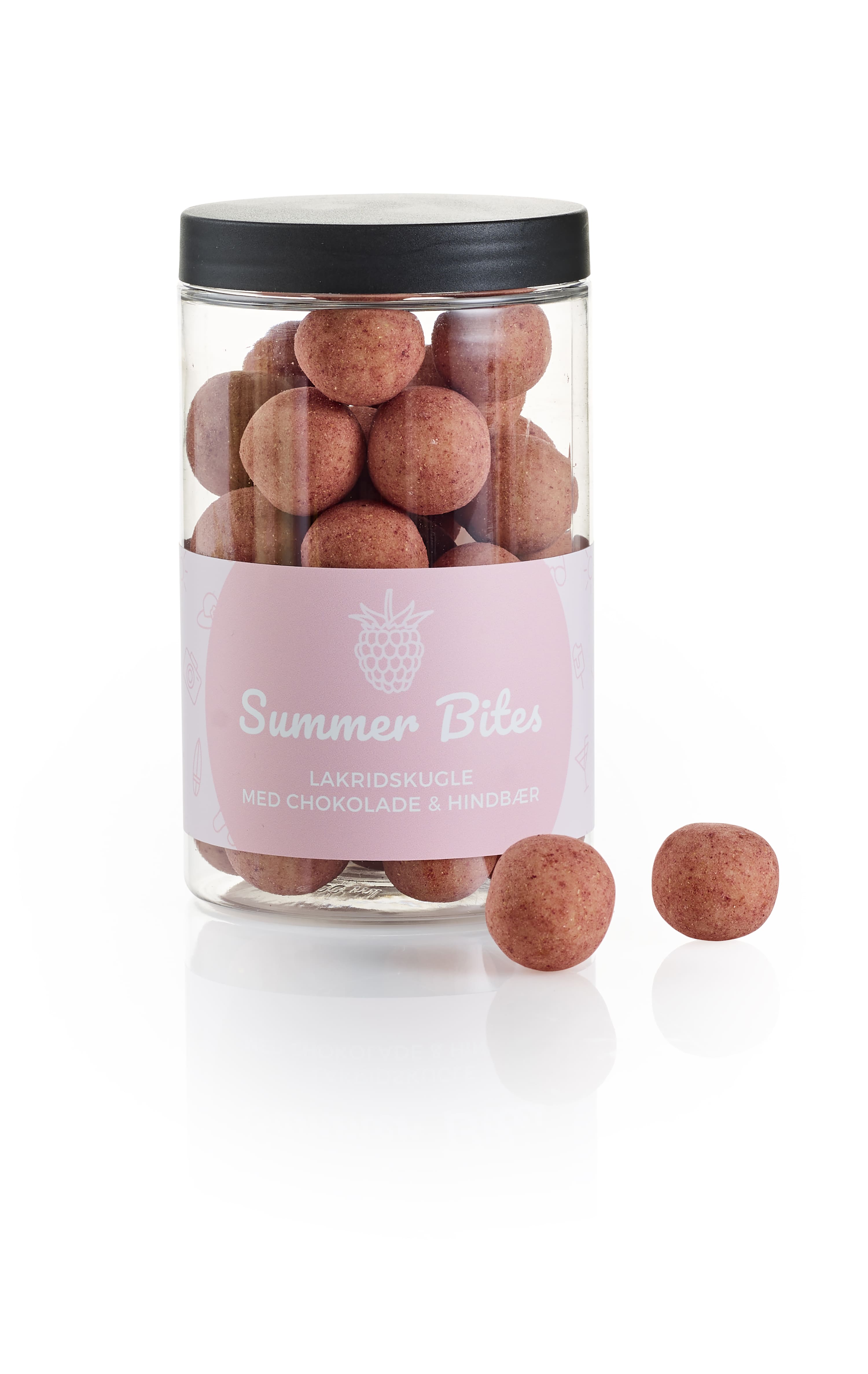 Lakridskugler m/hindbær 250g